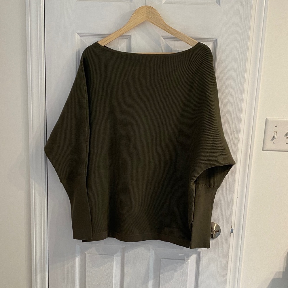 Olive Green Women's Crew Neck Sweater size XL